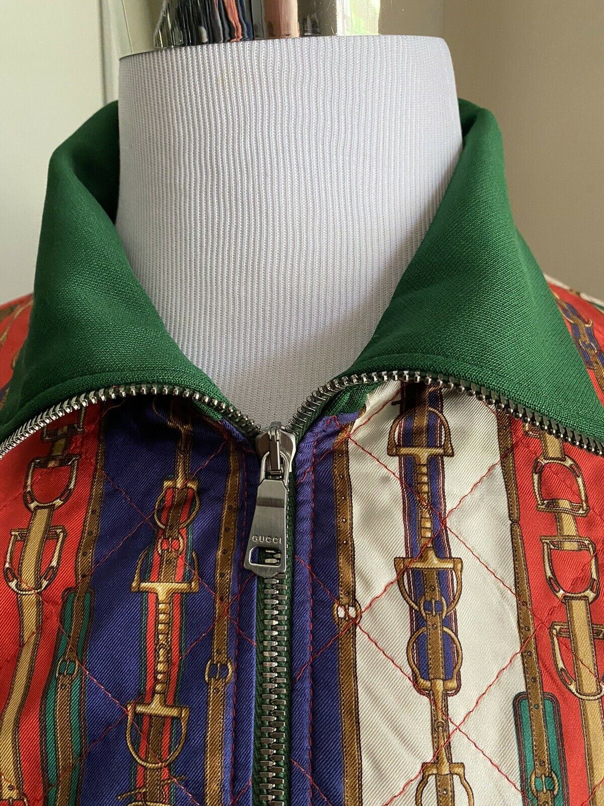 Мужская спортивная куртка Gucci, зеленый/разноцветный, размер M, NWT, 2980 долларов США, Италия