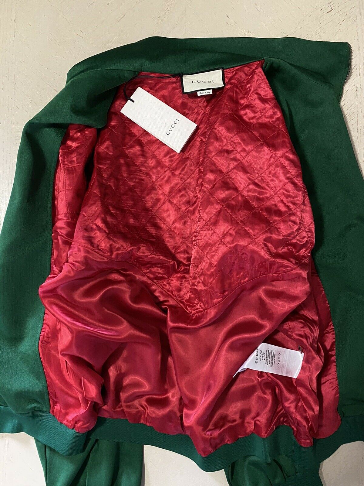 Мужская спортивная куртка Gucci, зеленый/разноцветный, размер M, NWT, 2980 долларов США, Италия