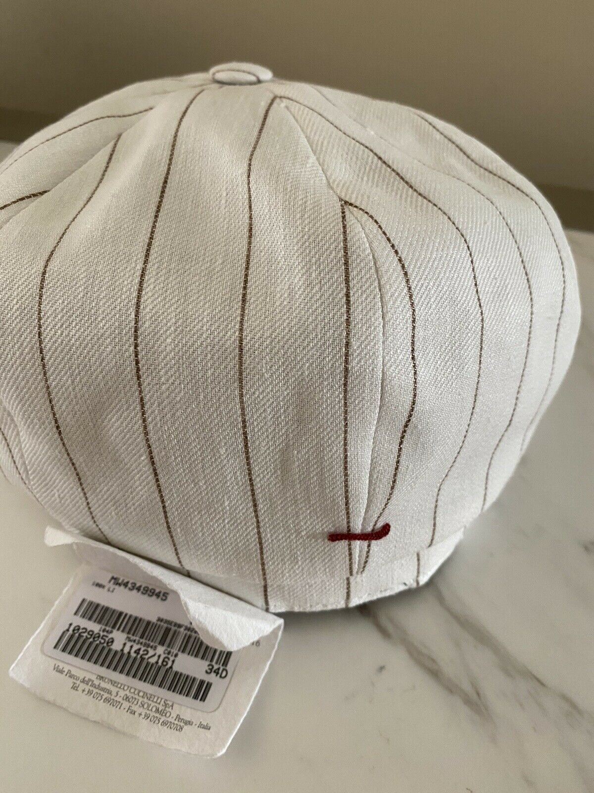 Мужская льняная кепка NWT Brunello Cucinelli с яблоком, размер XL, Италия