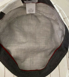 Neu mit Etikett: Brunello Cucinelli Herren-Leinen-Apfelmütze in Größe XL, Italien