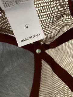 Neu mit Etikett Brunello Cucinelli Jungen Baseballmütze Kappe LT Grau/Braun Größe 6 Italien