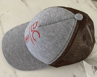 Neu mit Etikett Brunello Cucinelli Jungen Baseballmütze Kappe LT Grau/Braun Größe 10 Italien