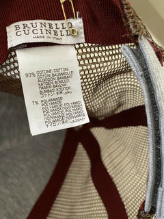Neu mit Etikett Brunello Cucinelli Jungen Baseballmütze Kappe LT Grau/Braun Größe 10 Italien