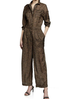 Neu $4295 Brunello Cucinelli Utility-Overall aus Seide mit Blumenmuster Braun M Italien