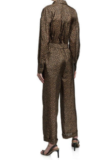Neu $4295 Brunello Cucinelli Utility-Overall aus Seide mit Blumenmuster Braun M Italien