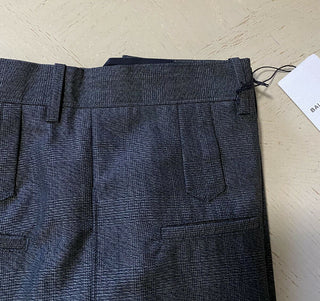 NWT 795 $ Balenciaga Herren Wolle/Mohair Hose Grau 34 US (50 Eu) Italien