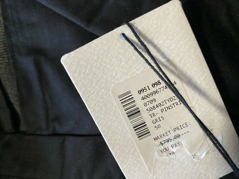 NWT $795 Balenciaga Men Wool/Mohair Pants Gray 34 US ( 50 Eu ) Italy