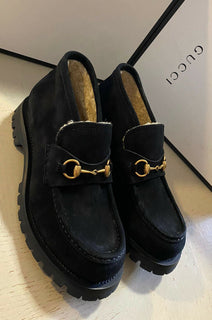 NIB 940 $ Gucci Herren Wildleder Stiefeletten Schuhe Schwarz 12 US / 11 UK Italien