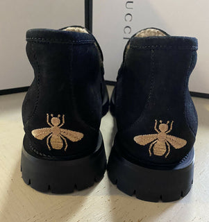 NIB 940 $ Gucci Herren Wildleder Stiefeletten Schuhe Schwarz 12 US / 11 UK Italien