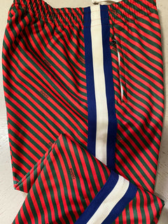 New $1500 Gucci Mens Sweatpants Blue/Red/Green Size XXL Italy