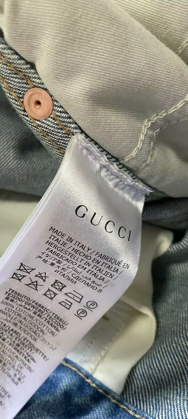 NWT $1450 Gucci Men’s Jeans Pants 34 US Italy