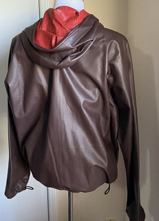 Neu $ 5950 Bottega Veneta Herren Lederjacke Mantel DK Braun 42 US (52 Eu) Italien