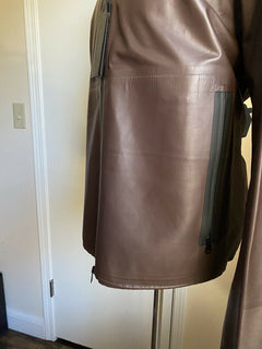 Neu $ 5950 Bottega Veneta Herren Lederjacke Mantel DK Braun 42 US (52 Eu) Italien