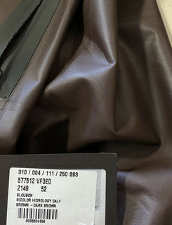 Neu $ 5950 Bottega Veneta Herren Lederjacke Mantel DK Braun 42 US (52 Eu) Italien