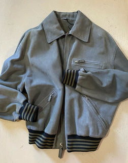 Neu $ 4400 Bottega Veneta Herren Wildlederjacke Mantel DK Grau 46 US (56 Eu) Italien