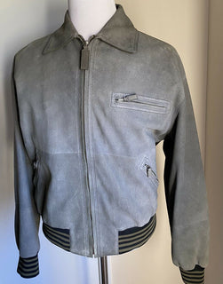 Neu $ 4400 Bottega Veneta Herren Wildlederjacke Mantel DK Grau 46 US (56 Eu) Italien