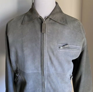 Neu $ 4400 Bottega Veneta Herren Wildlederjacke Mantel DK Grau 46 US (56 Eu) Italien