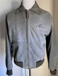 Neu $ 4400 Bottega Veneta Herren Wildlederjacke Mantel DK Grau 46 US (56 Eu) Italien