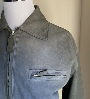 Neu $ 4400 Bottega Veneta Herren Wildlederjacke Mantel DK Grau 46 US (56 Eu) Italien