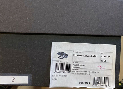 Новые кожаные туфли монки Ermenegildo Zegna с двумя монками, черные 13, США, Италия, $650