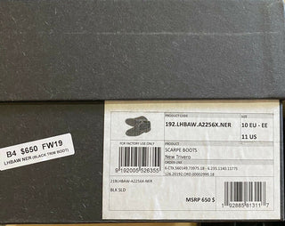 Neu $ 650 Ermenegildo Zegna Wildleder/Leder Stiefel Schuhe Schwarz 11 US Italien 