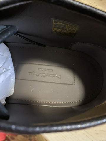 Neue $ 650 Ermenegildo Zegna Wildleder/Leder Stiefel Schuhe Schwarz 9 US Italien 