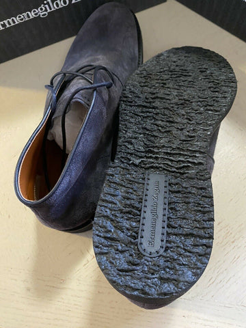 Новые замшевые/кожаные ботинки Ermenegildo Zegna за 650 долларов США Темно-синий/синий 11 США Италия 