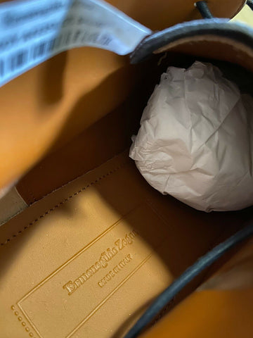 Новые замшевые/кожаные ботинки Ermenegildo Zegna за 650 долларов США Темно-синий/синий 11 США Италия 