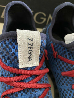 Neue 525 $ Z Zegna Sneakers Schuhe Blau/Weiß 11,5 US