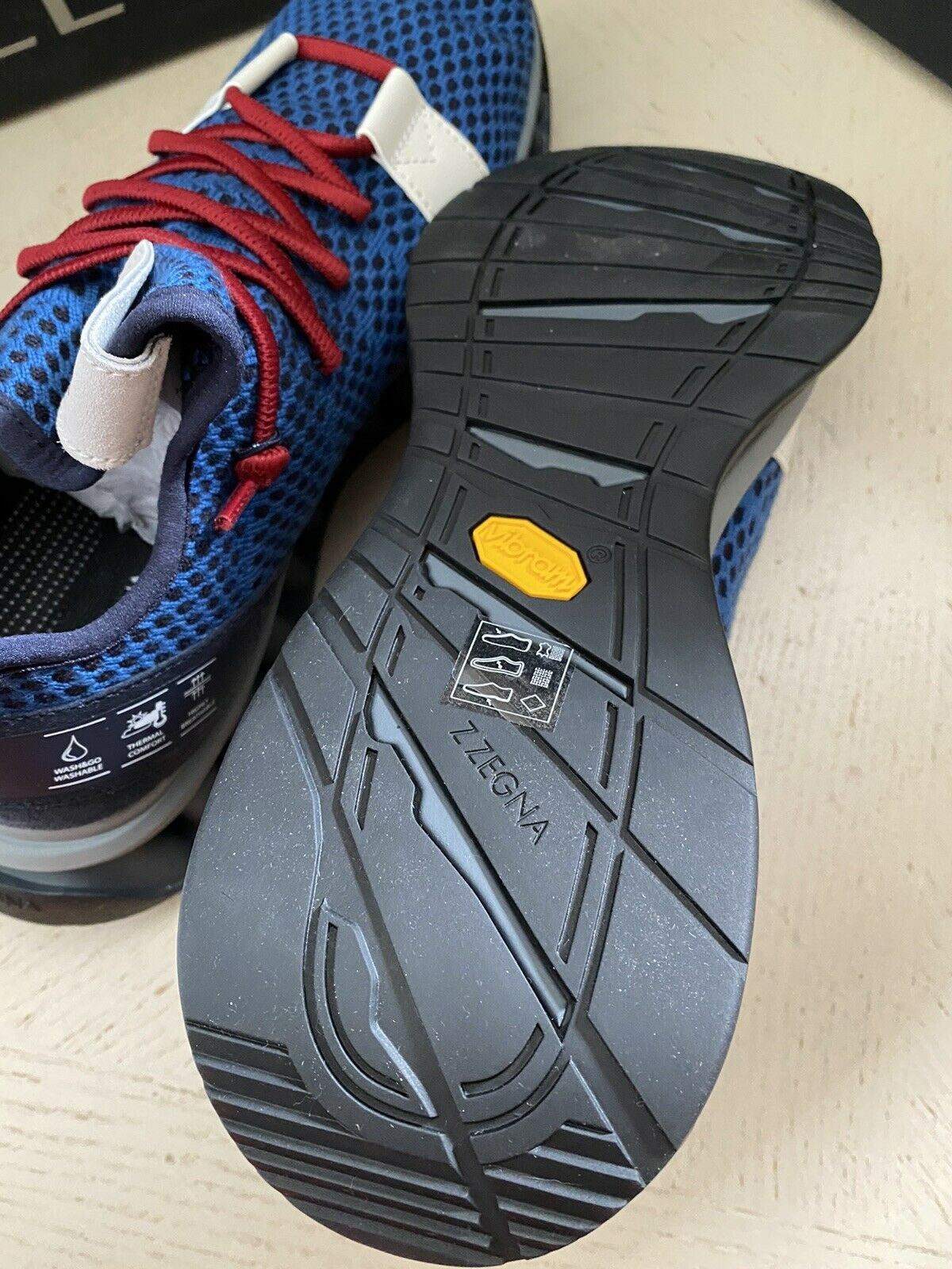 Neue 525 $ Z Zegna Sneakers Schuhe Blau/Weiß 11,5 US