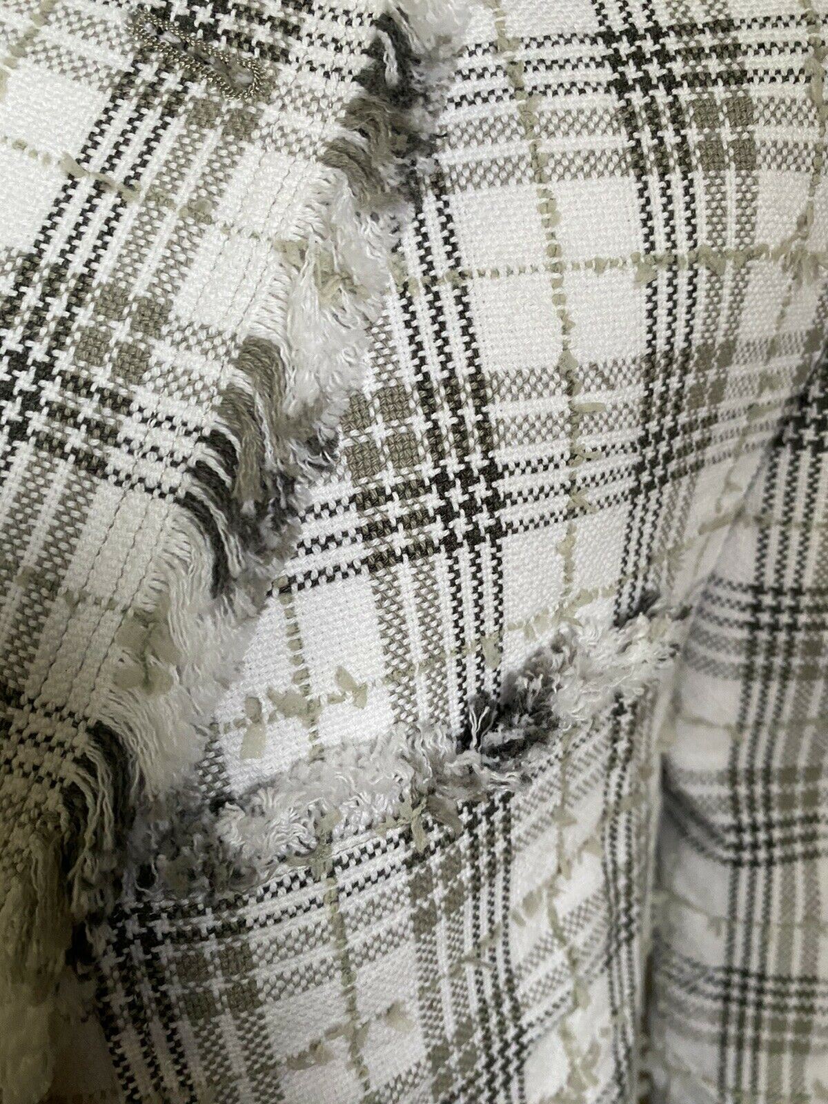 NWT $2490 Thom Browne Men Seersucker Tweed Jacket Blazer Black/White Size 3/L