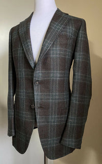 Neu mit Etikett: 5.600 $ Isaia Herren-Kaschmirjacken-Blazer Offen Braun 42 US (52R Eu) Italien