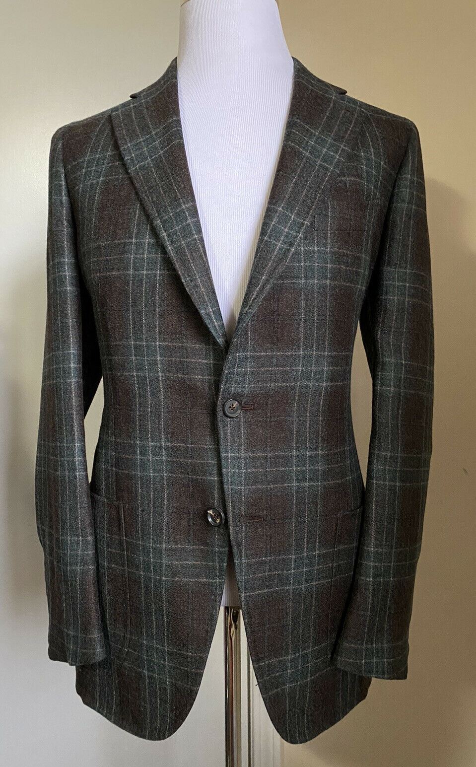 NWT $5600 Isaia Мужской кашемировый пиджак Открытый коричневый 42 США (52R ЕС) Италия