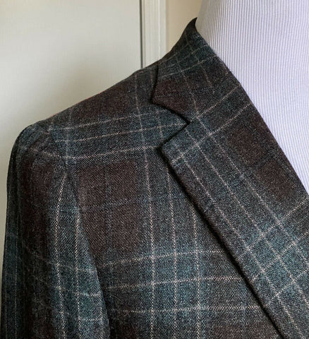 NWT $5600 Isaia Men’s Cashmere Jacket Blazer  Open Brown 42 US ( 52R Eu ) Italy