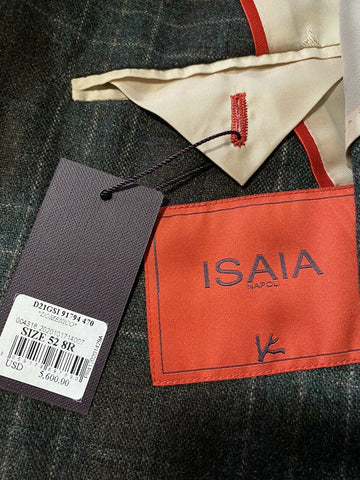 NWT $5600 Isaia Men’s Cashmere Jacket Blazer  Open Brown 42 US ( 52R Eu ) Italy