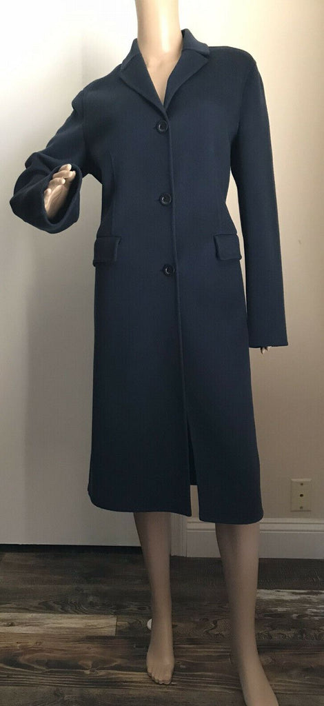Neu $8200 Loro Piana Damen Baby Kaschmir Mantel DK Blau 44/10 Italien