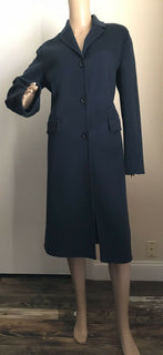 Neu $8200 Loro Piana Damen Baby Kaschmir Mantel DK Blau 44/10 Italien