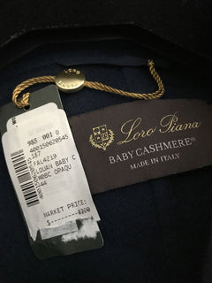 Neu $8200 Loro Piana Damen Baby Kaschmir Mantel DK Blau 44/10 Italien