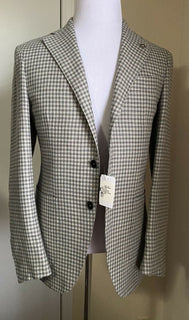 Neu mit Etikett: 2100 $ Eidos Herrenjacken-Blazer Grau Gingh 40 US (50 Eu) Italien