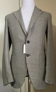 Neu mit Etikett: 2100 $ Eidos Herrenjacken-Blazer Grau Gingh 40 US (50 Eu) Italien