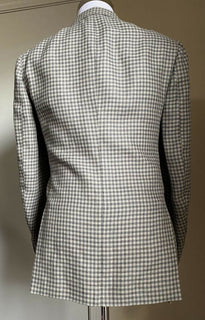 Neu mit Etikett: 2100 $ Eidos Herrenjacken-Blazer Grau Gingh 40 US (50 Eu) Italien