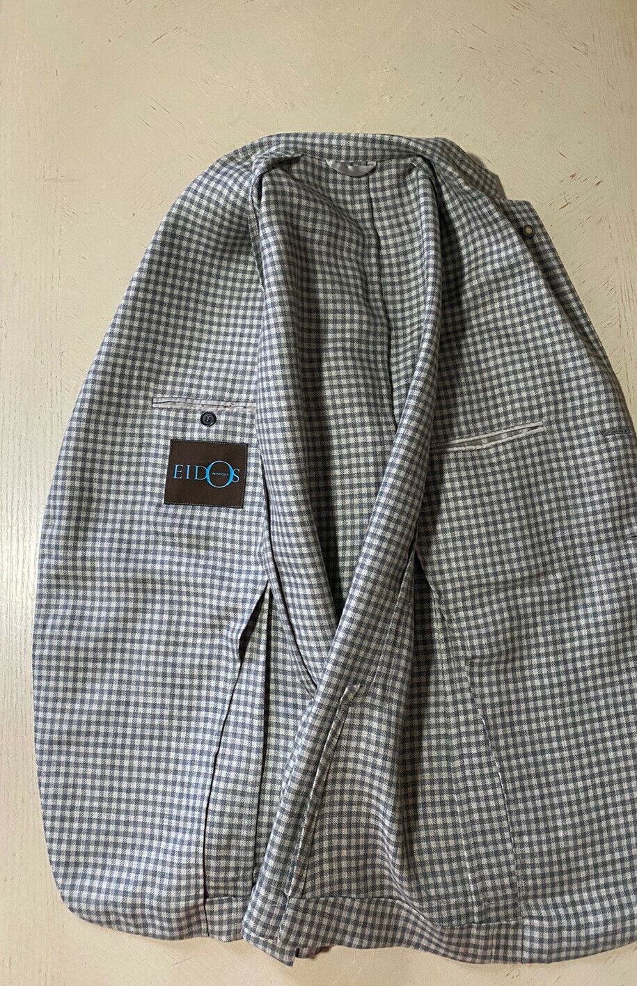 NWT $2100 Eidos Men’s Jacket Blazer  Gray Gingh 40 US ( 50 Eu ) Italy