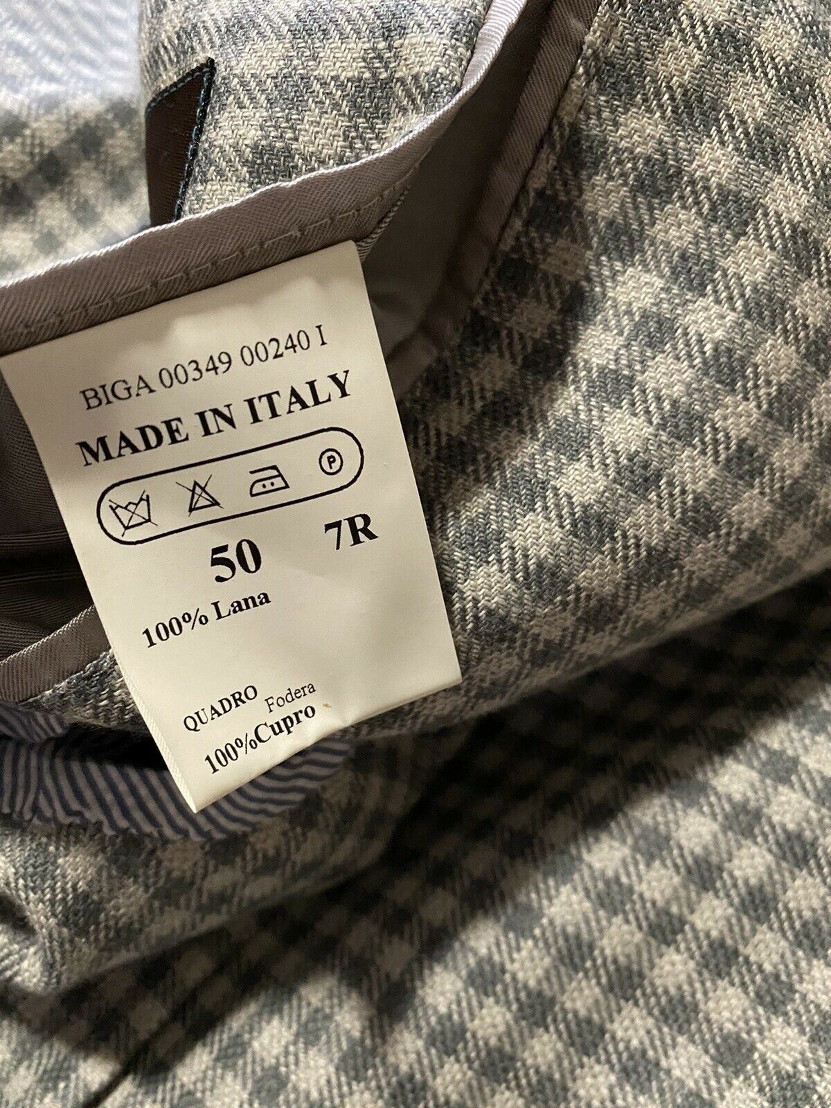 NWT $2100 Eidos Men’s Jacket Blazer  Gray Gingh 40 US ( 50 Eu ) Italy