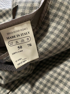 Neu mit Etikett: 2100 $ Eidos Herrenjacken-Blazer Grau Gingh 40 US (50 Eu) Italien