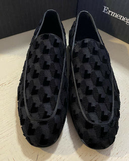 Neue $650 Ermenegildo Zegna Loafers Schuhe Schwarz 9,5 US Italien 