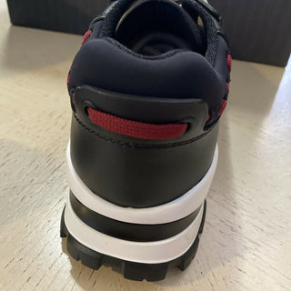 Neue 795 $ Ermenegildo Zegna Couture Leder-Sneakers Schuhe Schwarz 8 US Italien