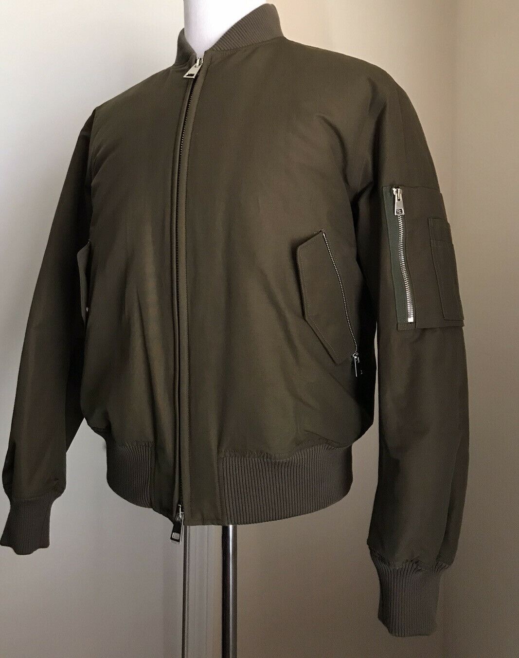 New $1995 Bottega Veneta Mens Jacket Coat Military Green 44 US ( 54 Eu ) Italy