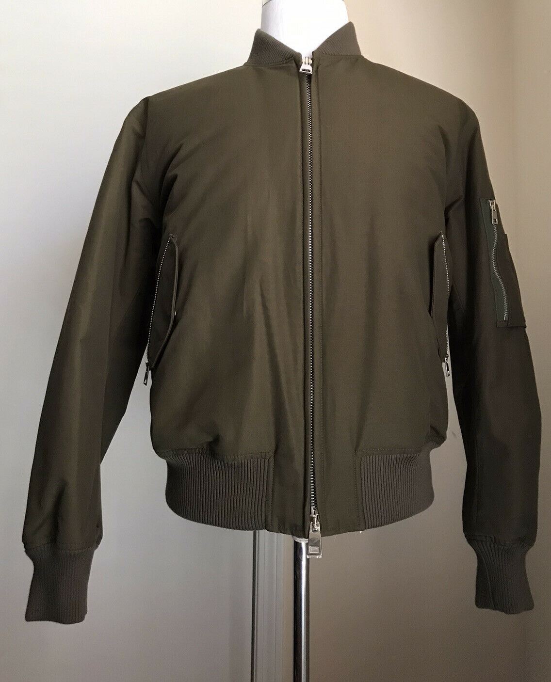 New $1995 Bottega Veneta Mens Jacket Coat Military Green 44 US ( 54 Eu ) Italy