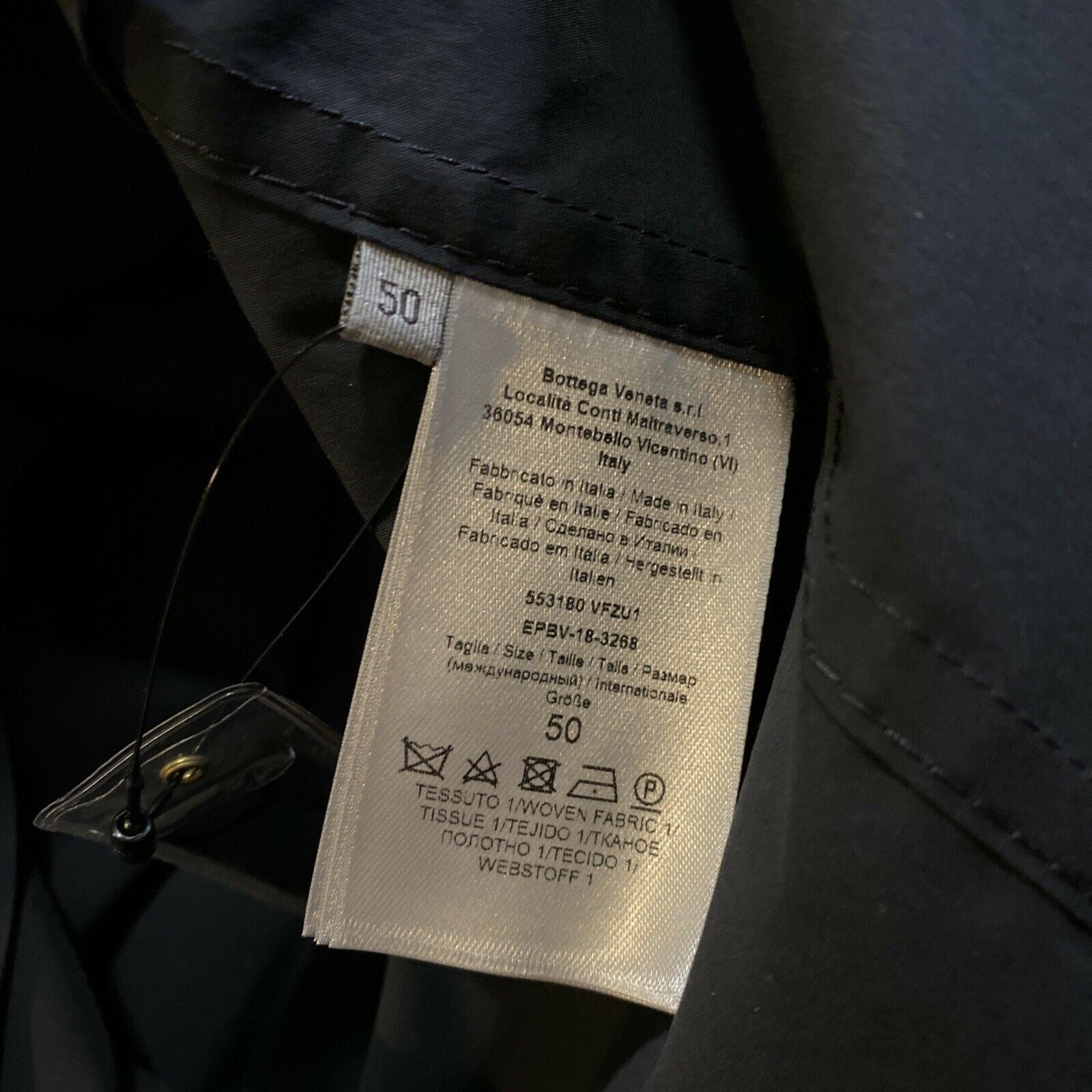 Новый мужской пиджак Bottega Veneta за 1300 долларов, черный 40 США (50 ЕС) Италия