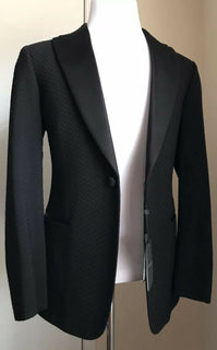 NWT $2595 Giorgio Armani Herren Smokingjacke Blazer Schwarz 38R US/48R Eu Italien
